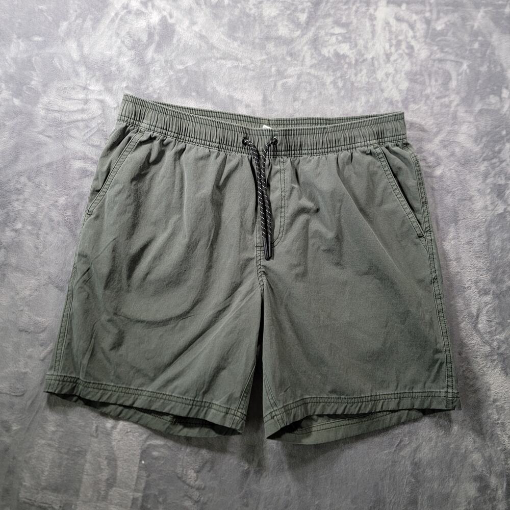 Bearbottom Mens L Pullon Chino Casual Shorts 7" Green